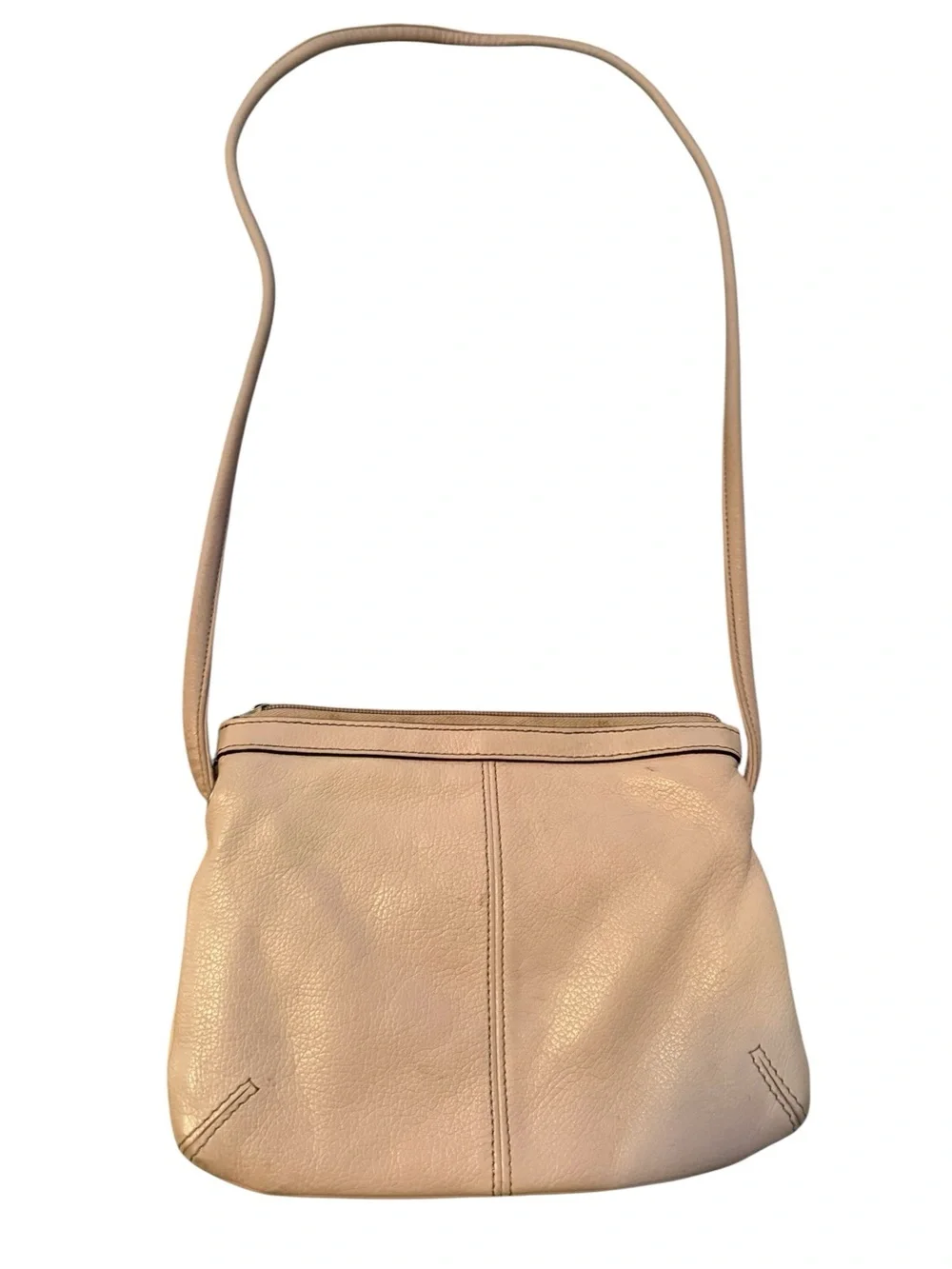 Tignanello Leather Crossbody Bag - Blush Pink